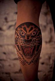domineering tiger avatar ankle tattoo picture