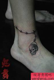 Girls ankle classic tattoo chain tattoo