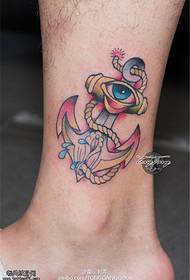 ankle color anchor eye tattoo Pattern