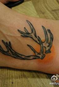 small fresh foot antler tattoo works