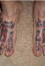 stopala kreativna klasična koštana tetovaža uzorak slika