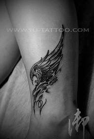 Tattoo show picture recommended a female ankle wings tattoo pattern