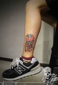 ankle color jellyfish tattoo picture