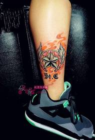 creative ankle five-pointed star Tattoo pictures
