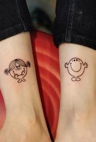 beautiful foot personality cartoon tattoo pattern picture