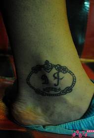 ankle love letter tattoo picture