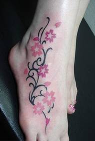 foot vines and totem flower tattoo pictures