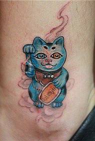 ankle lucky cat tattoo works