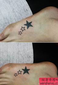 Girls' small and beautiful stars five-pointed star tattoo pattern