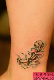 an ankle color key tattoo pattern