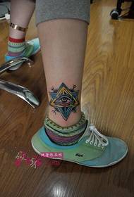 color hexagonal Star Eye Tattoo Picture
