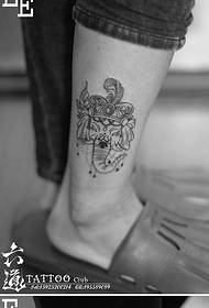 couple super simple little van Gogh Flower Indian Elephant Tattoo Pattern