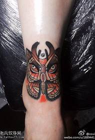 Instep color eye butterfly tattoo pattern
