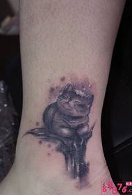 bonica foto de tatuatge de turmell de gat bonic