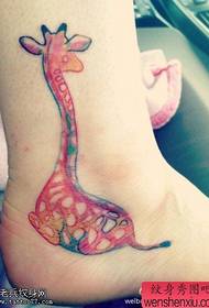 tattoo show Refund a foot color giraffe tattoo work