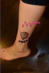 color lollipop ankle tattoo picture