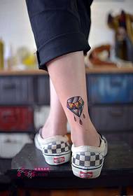small fresh diamonds bloody ankle tattoo picture