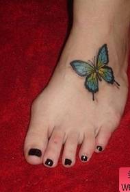 pola tato kupu-kupu warna punggung kaki