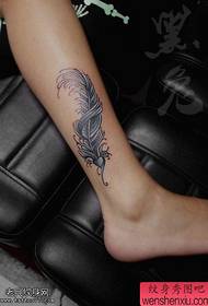 Tattoo show picture recommended an ankle feather tattoo work