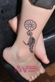 Indian Dream Catcher Ankle Tattoo Picture