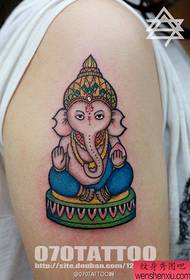 Nagy elefánt isten tetoválás minta
