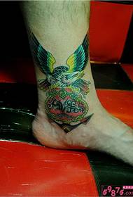 Eagle 叼 anchor anchor Europe and America tattoo pictures
