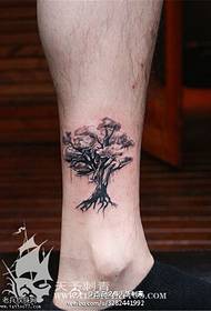 Ankle tree tattoo pattern