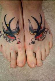 recommended a swallow tattoo picture on the foot