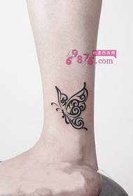 svježi leptir tetovaža gležnja modna tetovaža Slika
