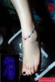 beauty feet good-looking anklet tattoo pattern