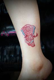 cute little color like ankle tattoo picture