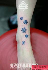 женски глуждови мода шарена шема на тетоважи со снегулки