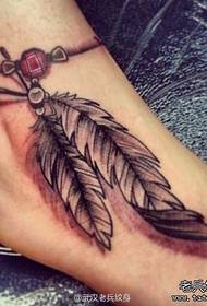 foot feather tattoo work 49971- Instep creative rose Tattoo Tattoo