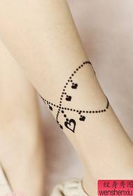 Tetovēšanas šova attēls iesaka sievietes potītes tetovējuma modeli
