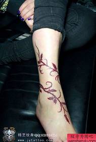 beauty ankle to ankle popular vine tattoo pattern