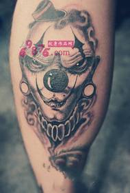 Creative malum Clown Shank Book tattoo