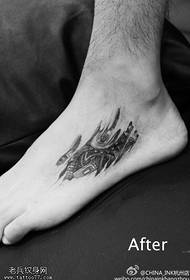 Instep mechanical tattoos are shared by tattoos