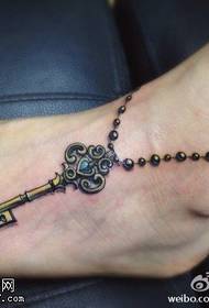 anklet key tattoo pattern