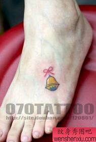 girls instep small and popular Bell tattoo pattern