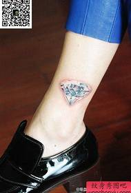 lány boka kicsi és gyönyörű gyémánt tetoválás minták