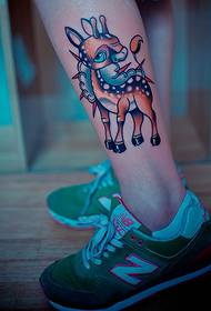 cute little deer ankle tattoo picture