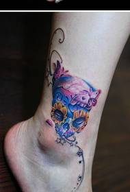 Kreatív napvirág boka tetoválás kép