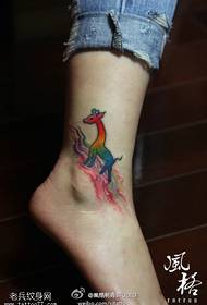 Tattoo show, recommend a woman's ankle-colored pony tattoo work