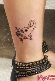 girl ankle small elephant head tattoo pattern picture  49358-foot nude cute panda tattoo picture