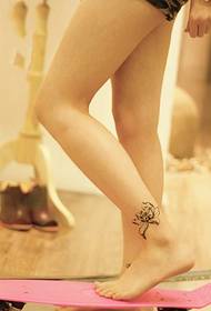 fresh small lotus tattoo sticker picture