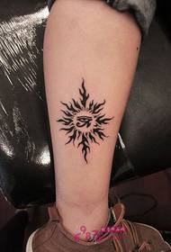 Sun Flame Element Ankle Tattoo Larawan
