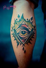Creative God Eyes Shank Tattoo Picture