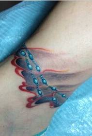 κορίτσι τάση ποδιών κλασικό anklet εικόνα τατουάζ εικόνα