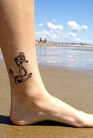 girls feet anchor tattoo picture pattern picture