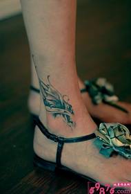 Single-winged angel winged ankle tattoo picture